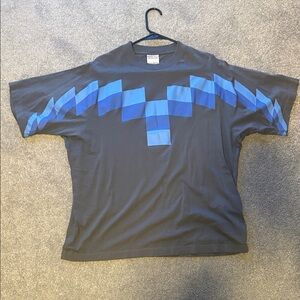 Marcelo burlon Men’s Tee with Geometric Blue Chevron